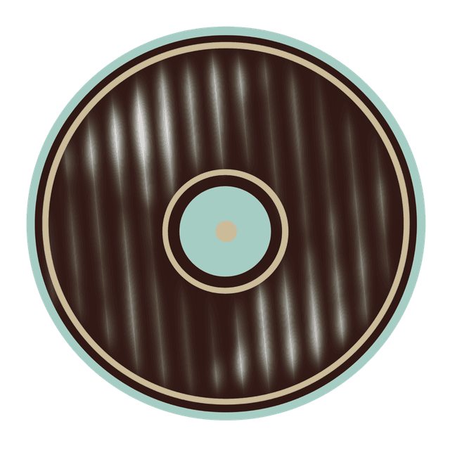 a blue vinyl spinning