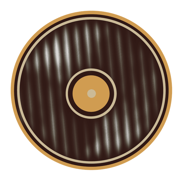 a yellow vinyl spinning